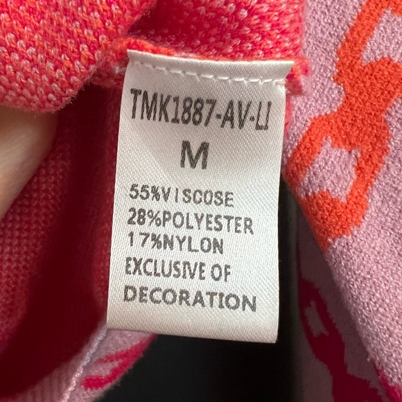 THML Lilac Chain Pattern Knit Sweater, Size Medium - Picture 9 of 9